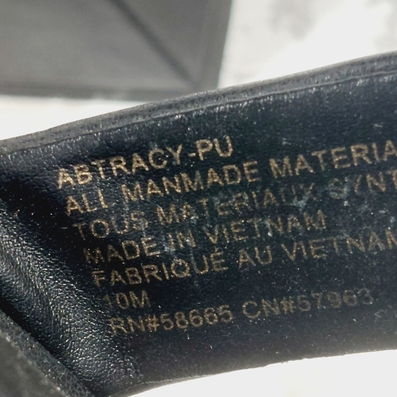 New Abound Tracy Black Faux Leather Block Heel Retro Platform Sandals H465 - Picture 11 of 15